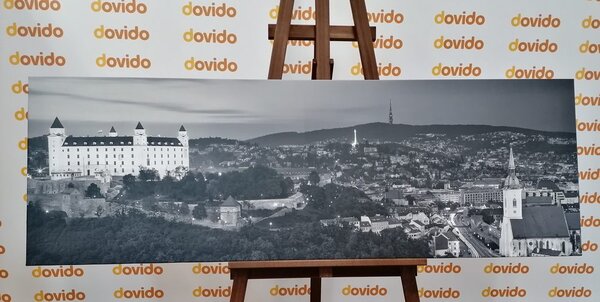Stampa su tela – Sera a Bratislava in bianco e nero