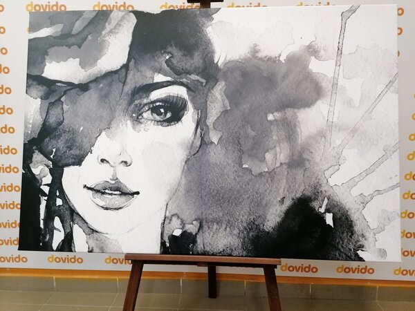 Quadro su tela – Ritratto di donna in bianco e nero