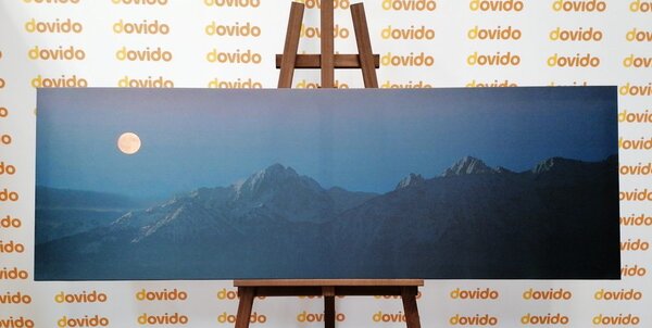 Quadro su tela – Luna piena sopra le montagne