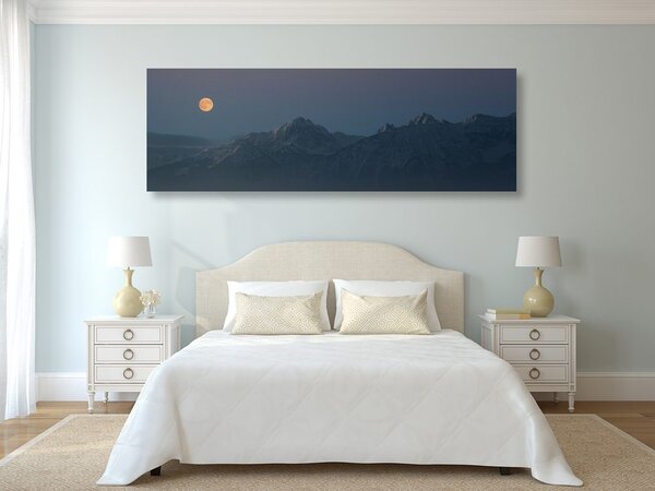 Quadro su tela – Luna piena sopra le montagne