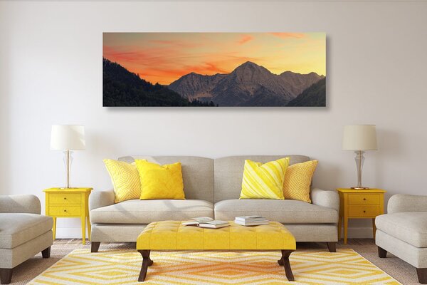 Quadro su tela – Tramonto sulle montagne