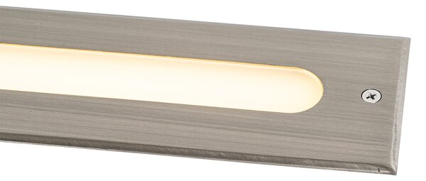 Set di 4 faretti da terra moderni in acciaio 30 cm LED inclusi IP65 - Eline