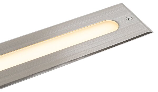 Set di 2 faretti da terra moderni in acciaio 50 cm LED inclusi IP65 - Eline