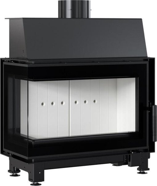 Caminetto in acciaio KRATKI SIMPLE sinistro 6 kW Ø 150