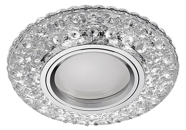 71095 - Plafoniera ELEGANT GLASS FIX 1xGU10/50W+LED/3W 4000K