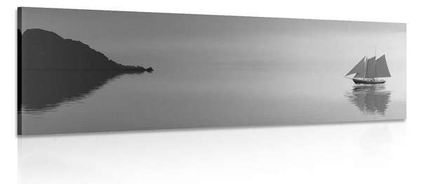 Quadro su tela – Barca a vela in bianco e nero
