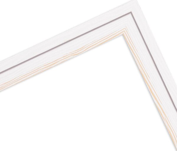 MendeFrames H025 specchio da parete in legno 50x70 cm bianco