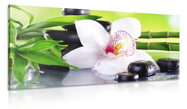 Stampa su tela – Orchidea con tema giapponese