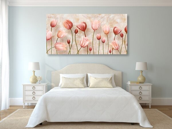 Stampa su tela – Tulipani rosa antico