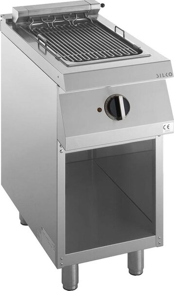 Griglia elettrica a vapore KBS da 4,8 kW, con vaschetta per l'acqua e rubinetto di scarico, base aperta