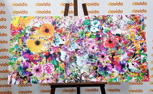 Quadro su tela – Fiori multicolori