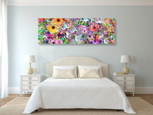 Stampa su tela – Fiori in versione multicolore