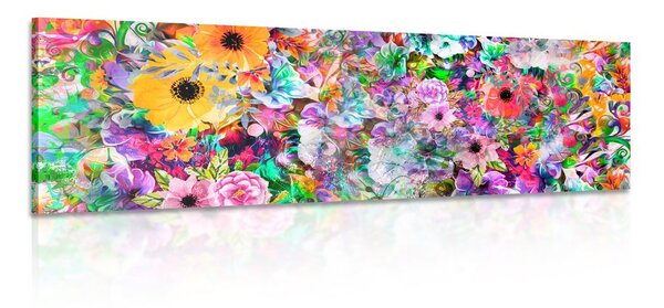 Stampa su tela – Fiori in versione multicolore