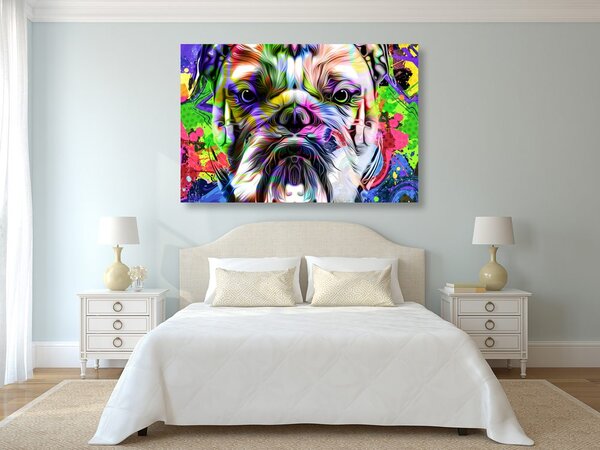 Quadro su tela – Bulldog pop-art