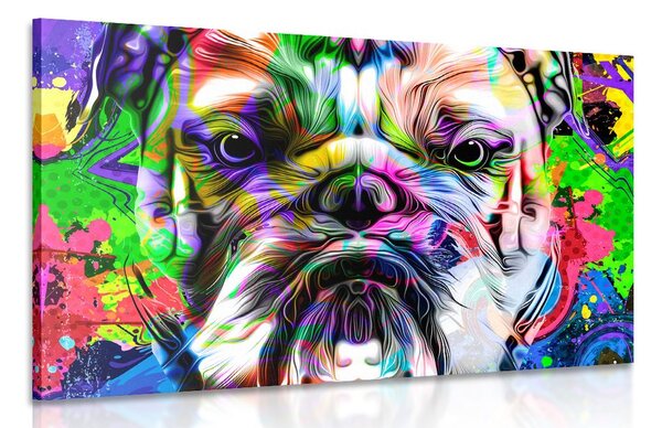Quadro su tela – Bulldog pop-art