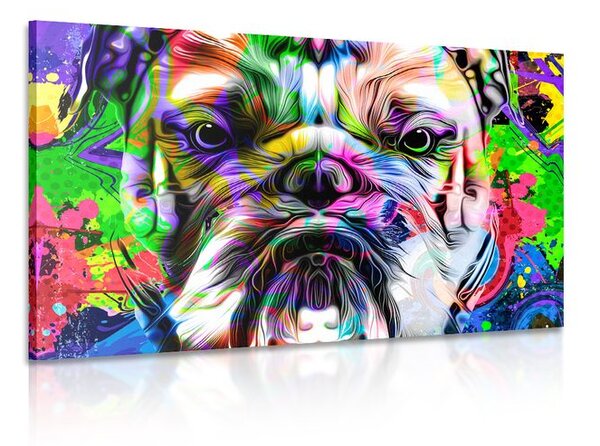 Quadro su tela – Bulldog pop-art