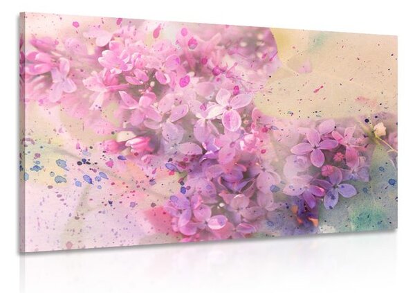 Stampa su tela – Ramo fiorito rosa