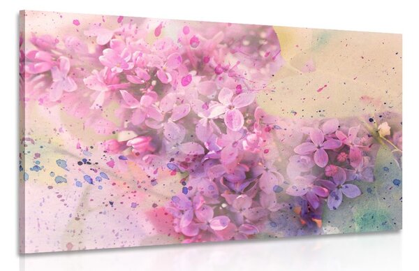 Stampa su tela – Ramo fiorito rosa