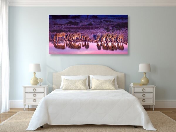 Quadro su tela – Zebre in safari