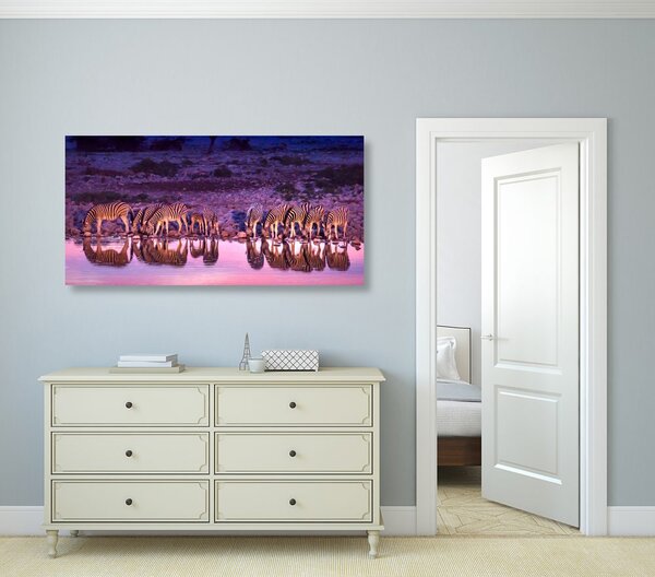 Quadro su tela – Zebre in safari