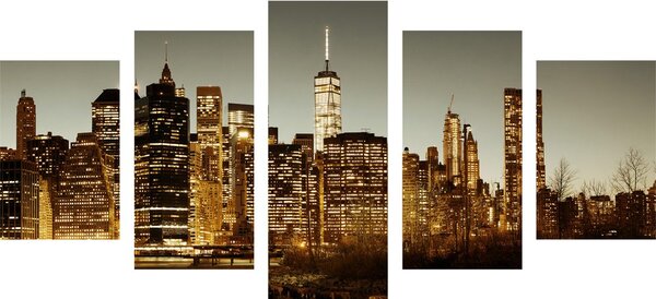 Quadri 5 pezzi – Centro di New York