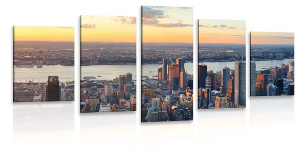 Quadri 5 pezzi – Panorama di New York