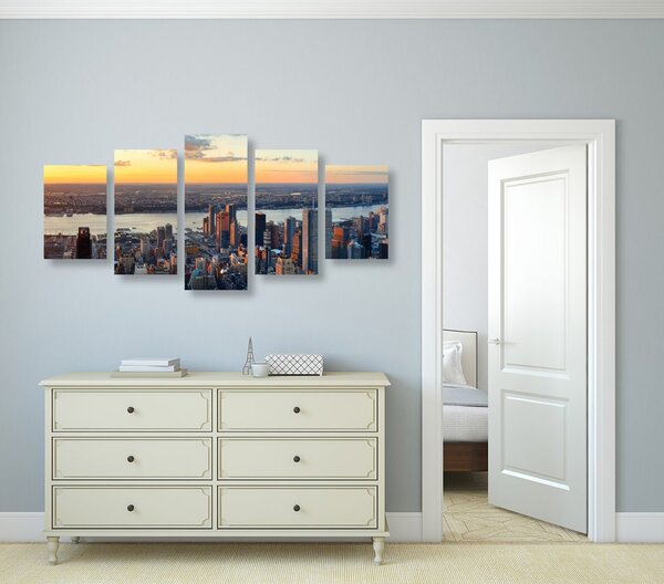 Quadri 5 pezzi – Panorama di New York