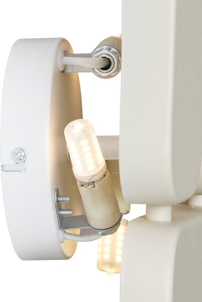 Lampada da parete di design beige a 3 luci - Planes