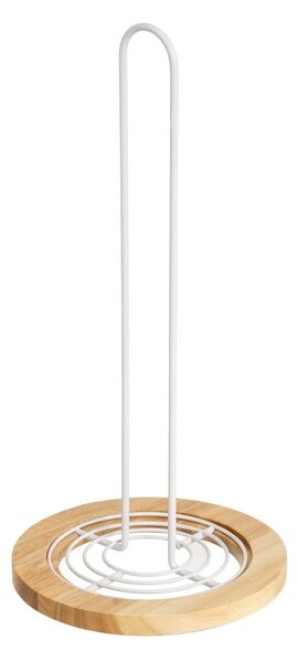 Portarotolo da cucina verticale bianco/di colore naturale in metallo ø 15 cm – Casa Selección