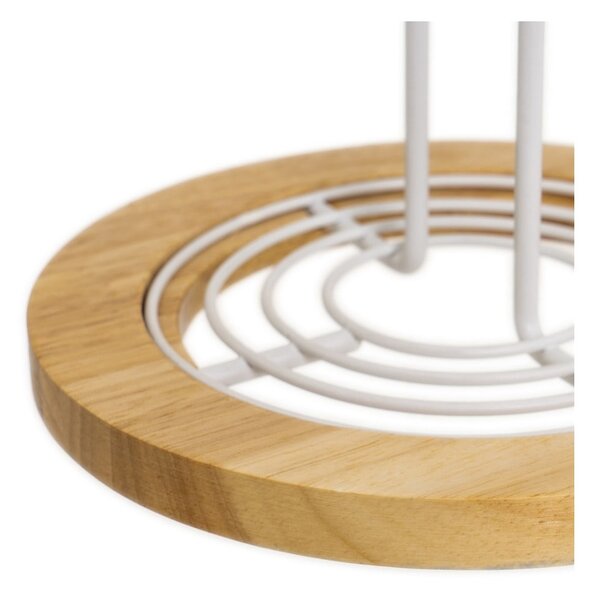 Portarotolo da cucina verticale bianco/di colore naturale in metallo ø 15 cm – Casa Selección