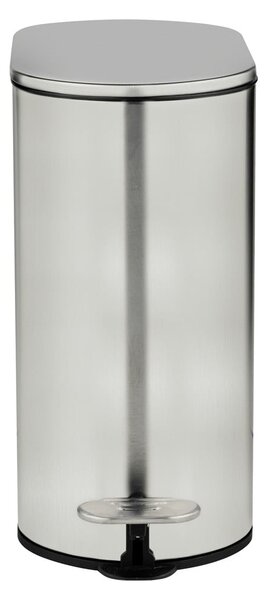 Cestino per la spazzatura color argento opaco in acciaio inox con pedale 5 l Collungo – Wenko