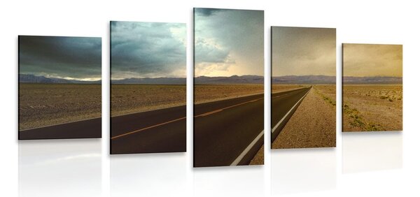 Quadri 5 pezzi – Strada nel deserto