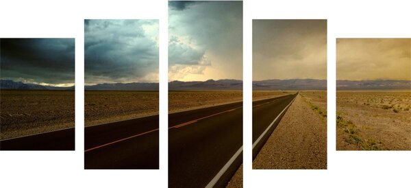Quadri 5 pezzi – Strada nel deserto