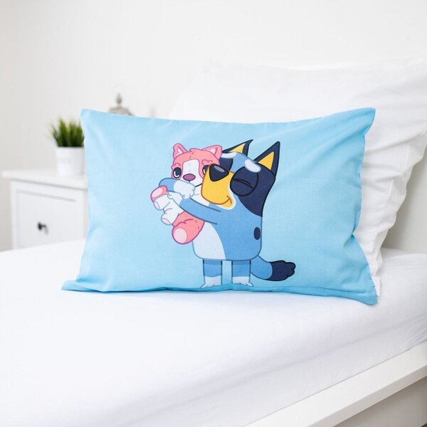 Set copripiumino e federa da bambini blu in cotone per culla 100x135 cm Bluey – Jerry Fabrics