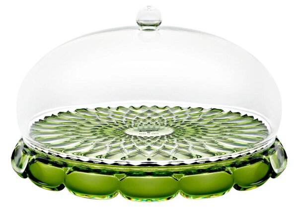 Tortiera con campana Rotonda in plastica biologica LINEA VANITY Dimensioni � 30xh16 cm colore in scatola serigrafata Guzzini colore Verde Ninfea