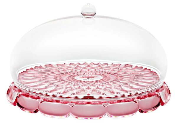 Tortiera con campana Rotonda in plastica biologica LINEA VANITY Dimensioni � 30xh16 cm colore in scatola serigrafata Guzzini colore Rosa Flamingo