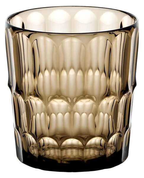 BICCHIERI Bassi VANITY 2 in Cristallo Acrilico Bio-based confezione da 6 pezzi diametro � 8,5xh 9,2 cm- 360 cc BPA FREE colore Fumo