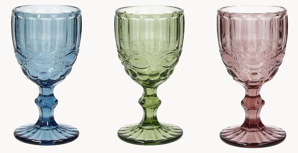 Set di 3 bicchieri da vino Madame