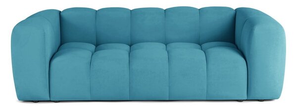 Divano turchese con rivestimento in velluto 225 cm Cube – Bonami Selection