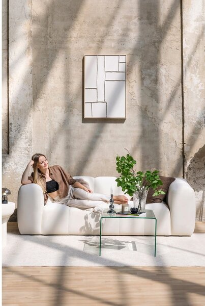 Divano verde con rivestimento in velluto 225 cm Cube – Bonami Selection