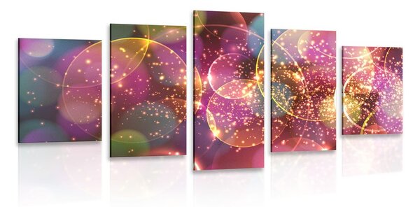 Quadri 5 pezzi – Astrazione scintillante