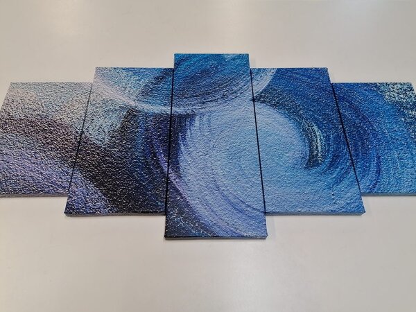 Quadri 5 pezzi – Tratti astratti moderni