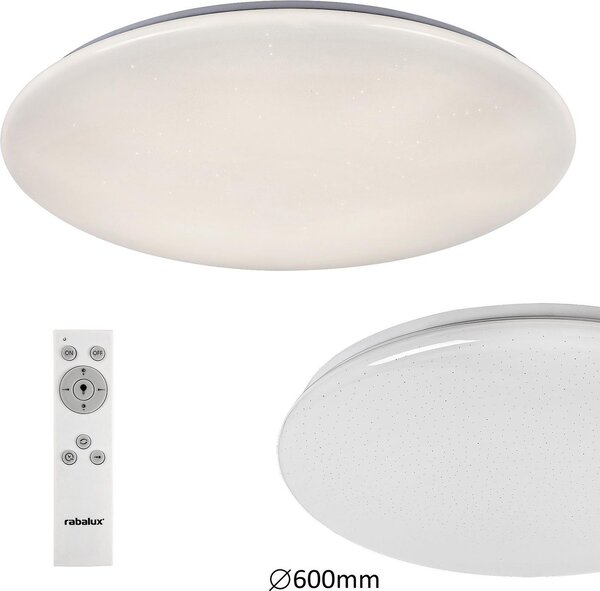 Rabalux Plafoniera LED bianca Danny Star 600mm 60W CCT con DO 5446