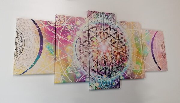 Quadri 5 pezzi – Mandala in un design interessante