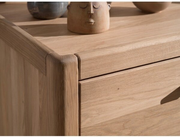 Cassettiera per bambini di colore naturale in rovere massiccio 100x95x55 cm Forrest – Vipack