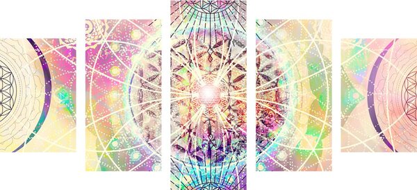 Quadri 5 pezzi – Mandala in un design interessante