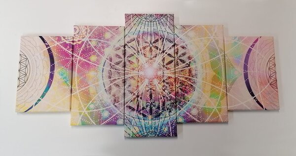 Quadri 5 pezzi – Mandala in un design interessante