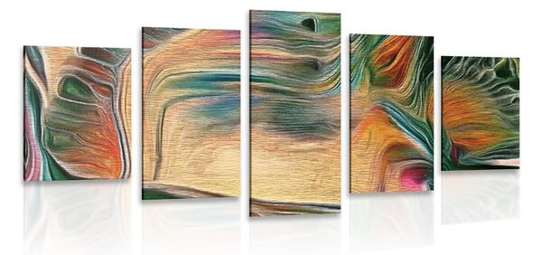 Quadri 5 pezzi – Astrazione psichedelica