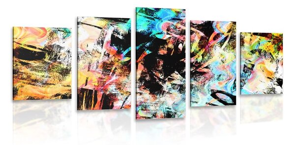 Quadri 5 pezzi – Arte di graffiti unica