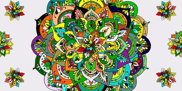 Quadro su tela – Mandala verde